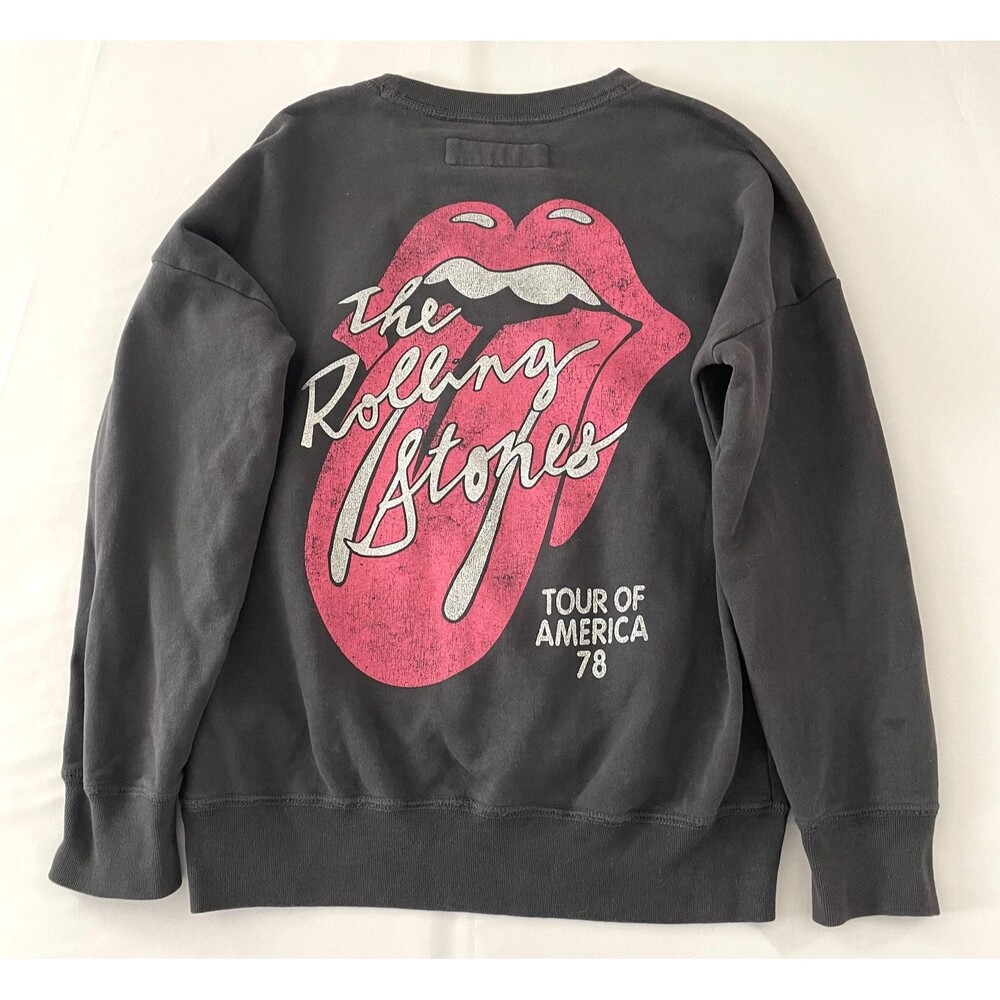 Abercrombie Kids Rolling Stones Tour of America 78 Sweatshirt Gray 9/10